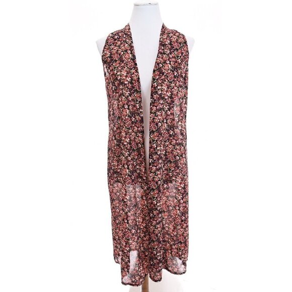 NWOT LuLaRoe Joy Floral Print Long Duster Jacket Cardigan Pink Womens Sz XS - Picture 8 of 8